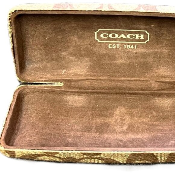 🛑COACH Designer ➕🆒 SUNGLASSES CASE Leather EYEGLASSES BOX 💸BUY NOW‼️ - Picture 6 of 16